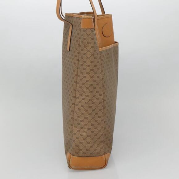 GUCCI Micro GG Canvas Tote Bag Pvc Beige Gold 002 123 002 123 - Picture 4 of 13